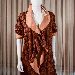 NWT Cupio Brown Snake Skin Jacket
